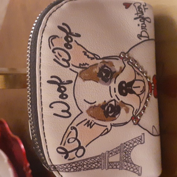 BRIGHTON DUKE LEATHER COIN PURSE HANDPAINTED NWOT - Picture 1 of 7